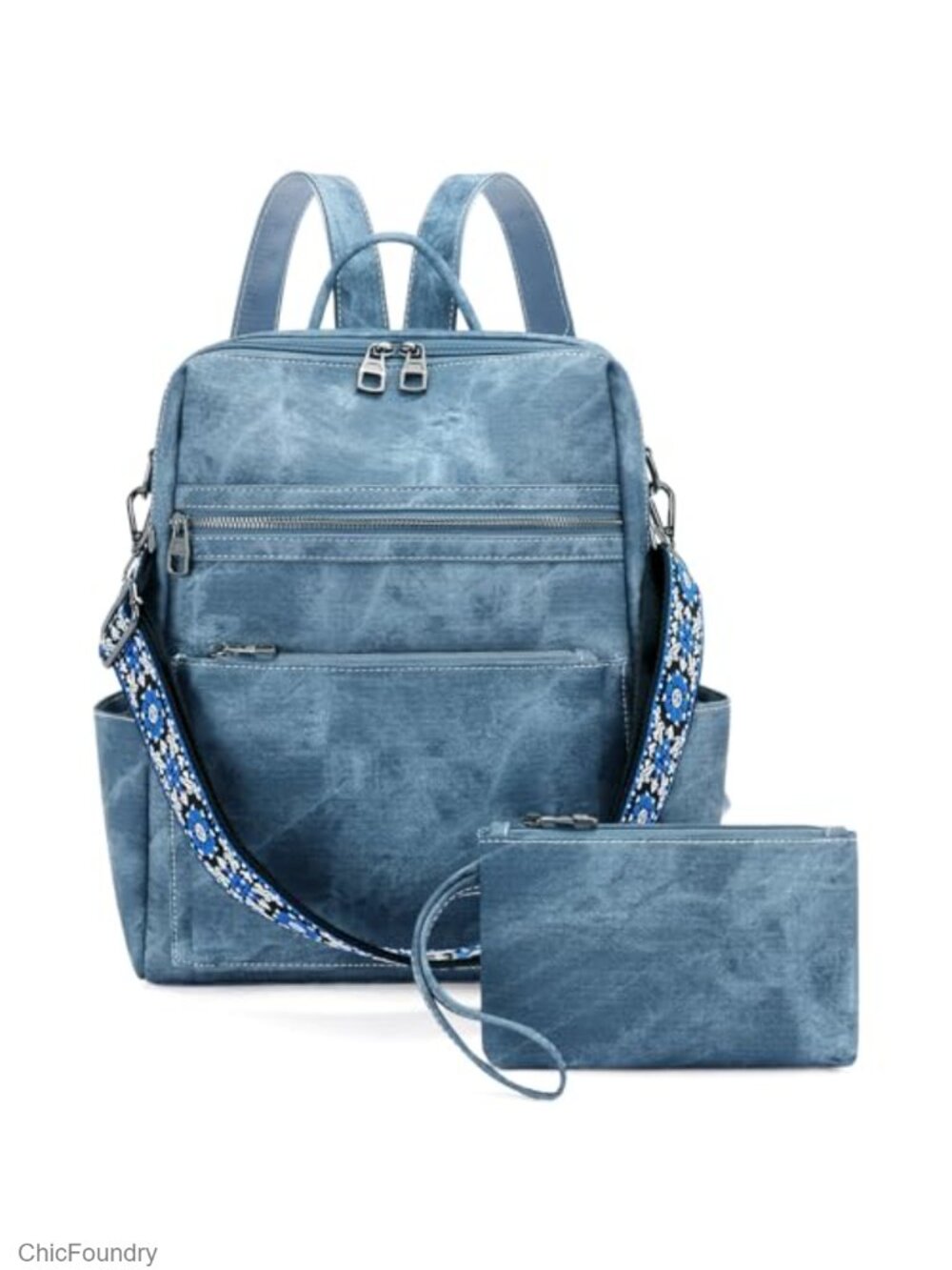 Women's PU Leather Convertible Travel Backpack Purse with Multiple Pockets